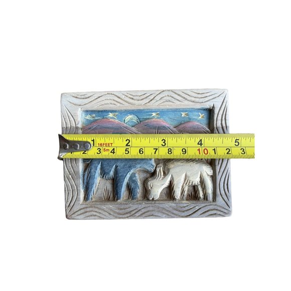 Carved Trinket Box set of 2 cactus safari mountains desert Tiawan - Picture 5 of 12